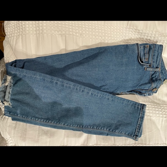 Signature Jamie Topshop Blue Jeans with Knee Holes - Picture 2 of 2